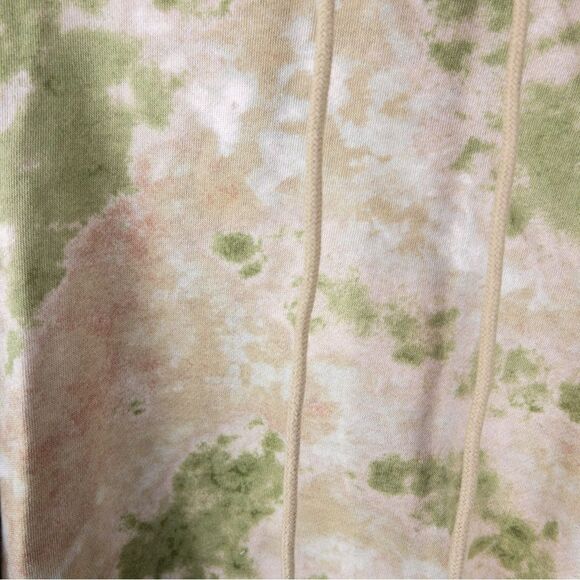 AFRM Womens Size XL Blush Olive Tie Dye Cropped Hoodie NEW Streetwear Casual - Picture 5 of 11